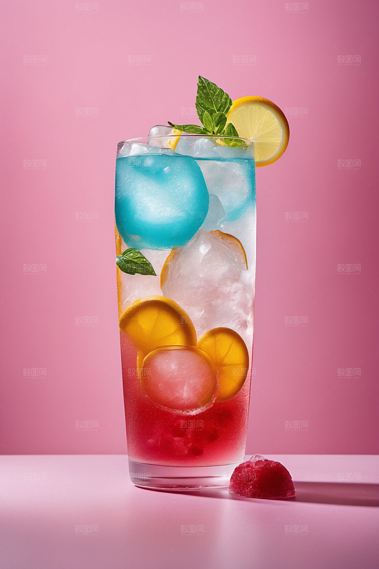 果汁夏日茶饮摄影图