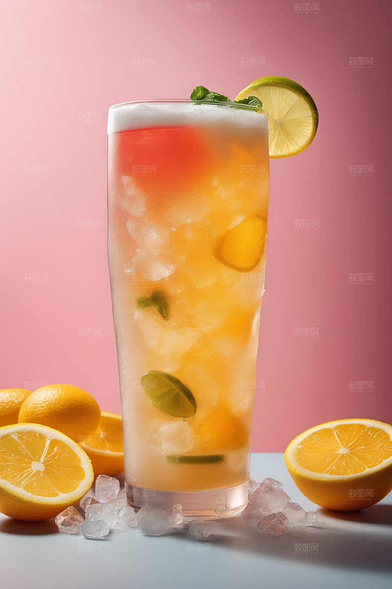 果汁冰爽美食摄影图