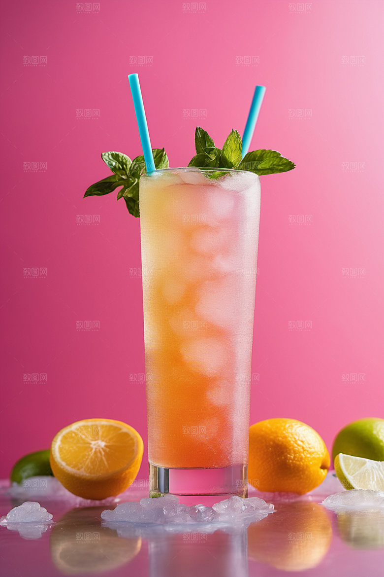果汁冰爽夏日摄影图