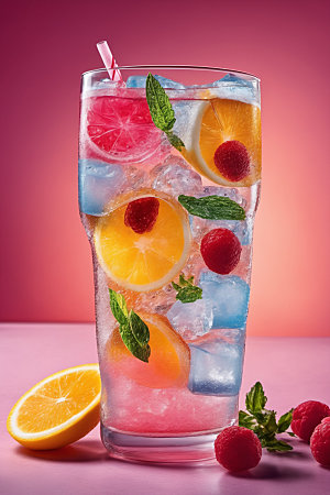 果汁饮品夏日摄影图