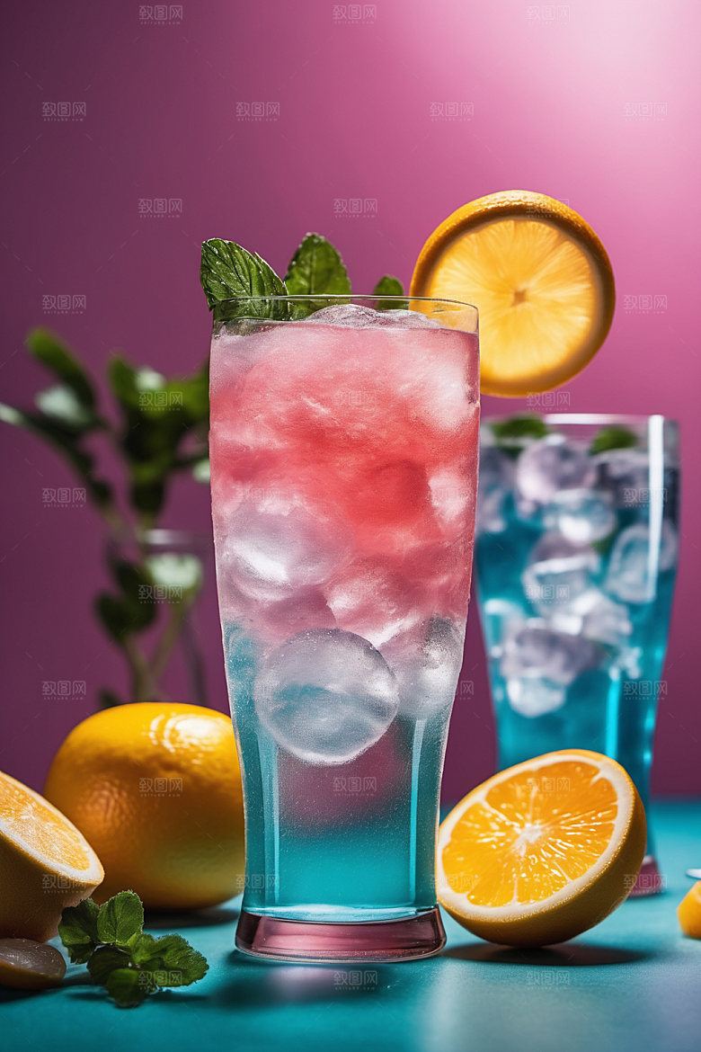 果汁创意茶饮摄影图