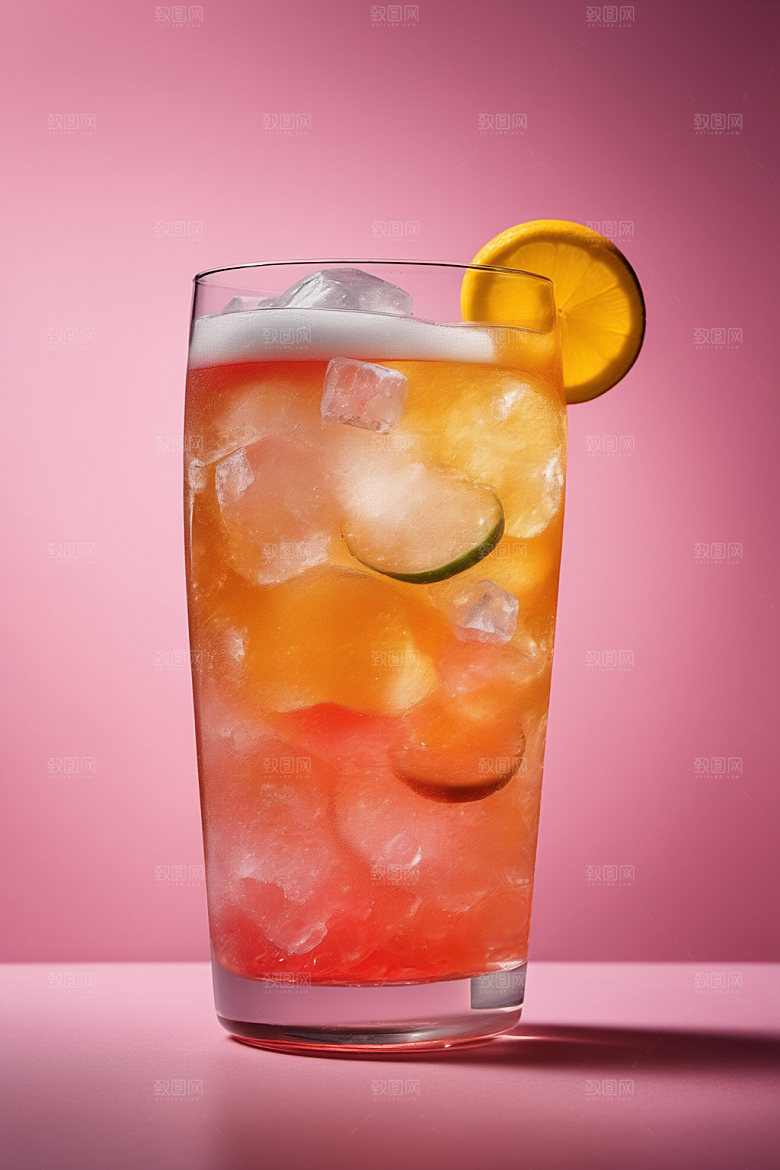 果汁冰爽茶饮摄影图