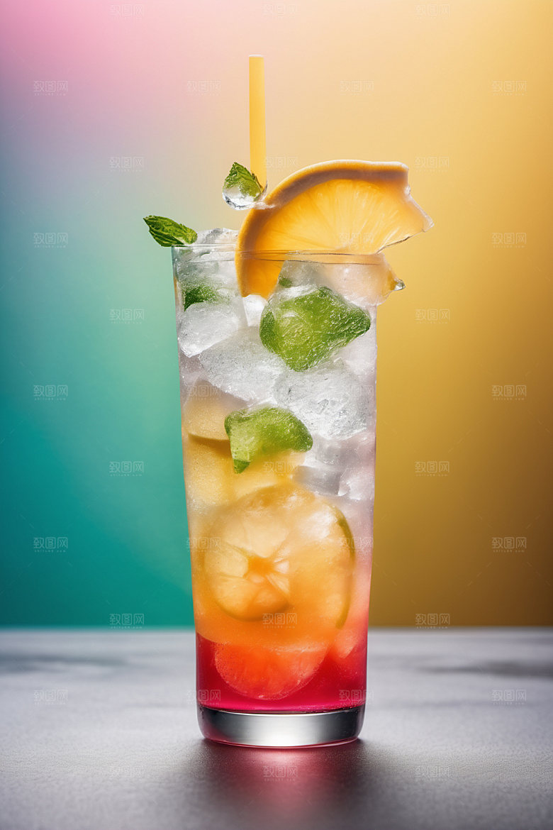 果汁夏日茶饮摄影图