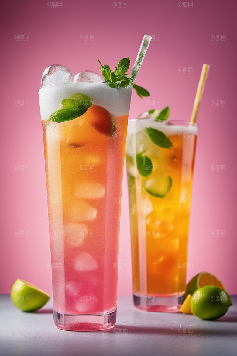 果汁创意饮料摄影图