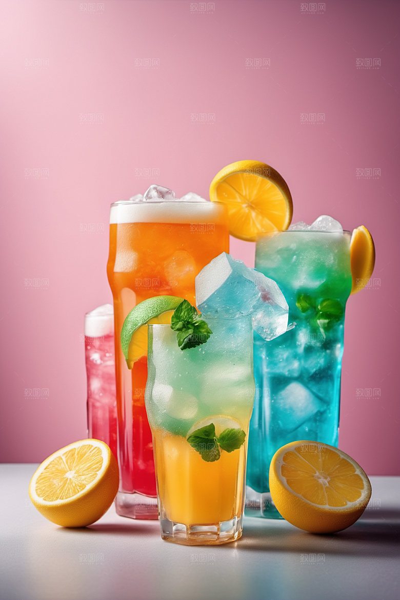 果汁美食冰爽摄影图