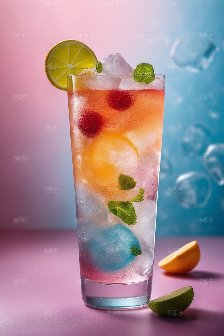 果汁夏天茶饮摄影图