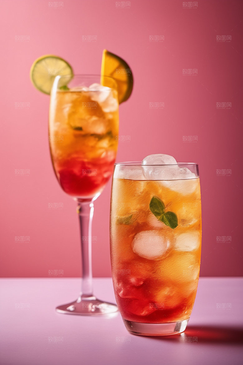果汁夏日缤纷摄影图