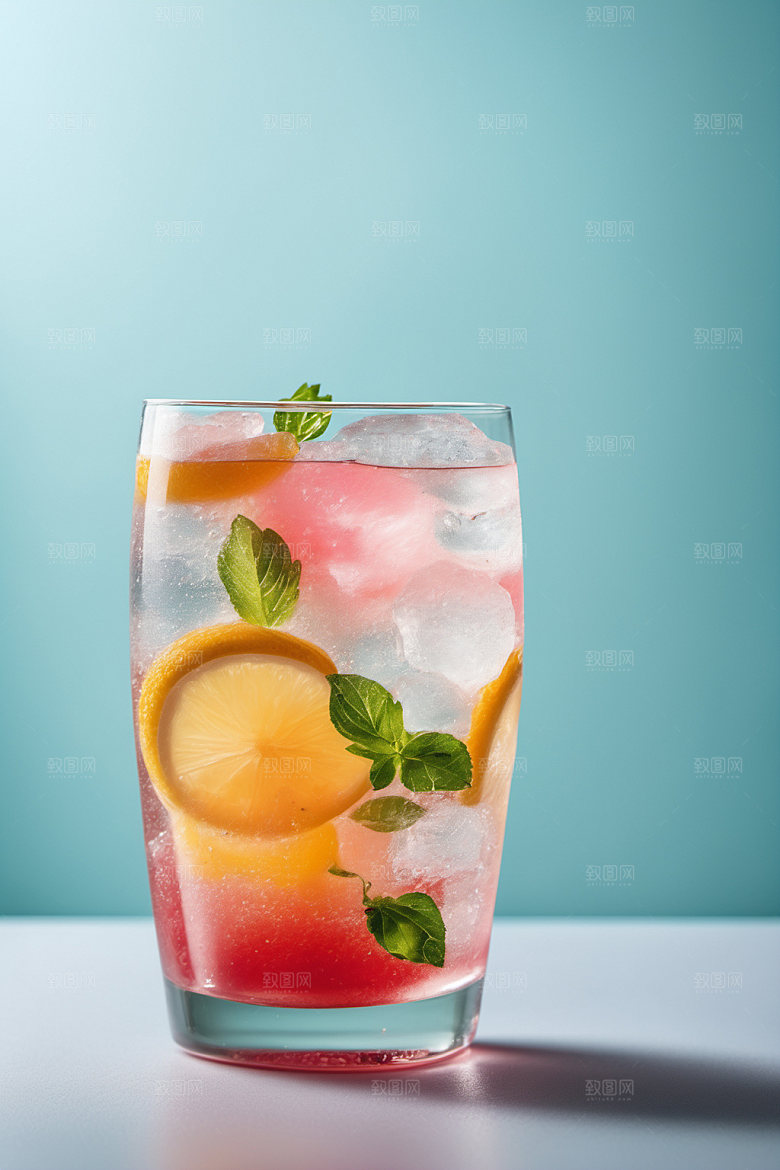 果汁美食冰爽摄影图