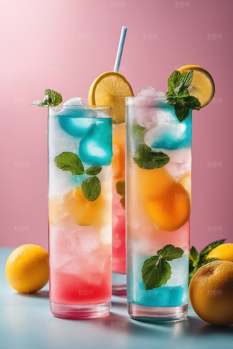 果汁缤纷美食摄影图