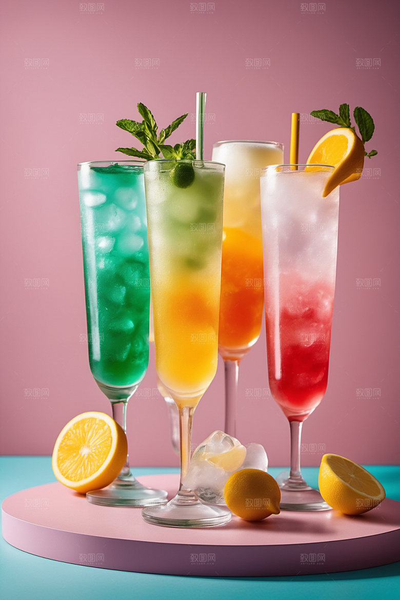 果汁美食缤纷摄影图