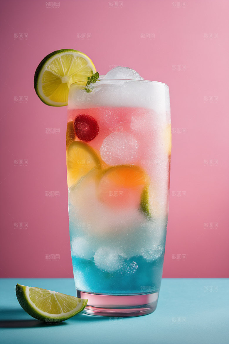 果汁冰爽茶饮摄影图