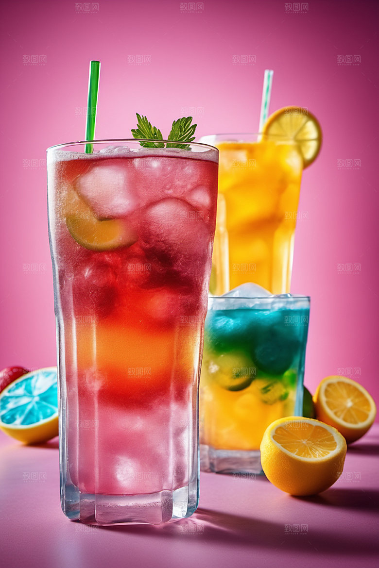 果汁饮料夏日摄影图