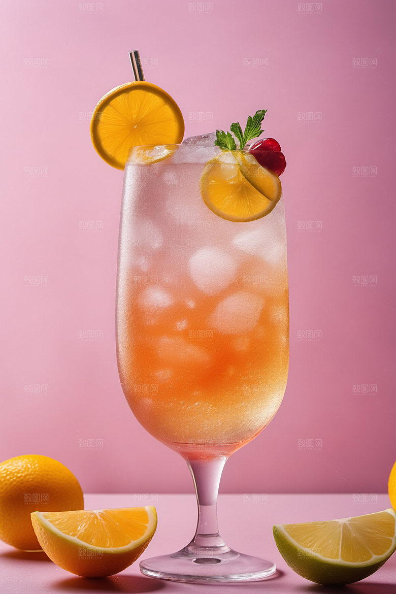果汁夏天茶饮摄影图