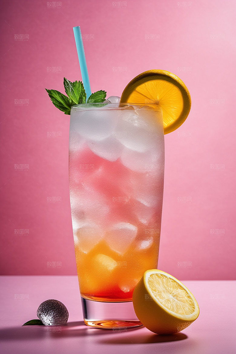 果汁美食缤纷摄影图