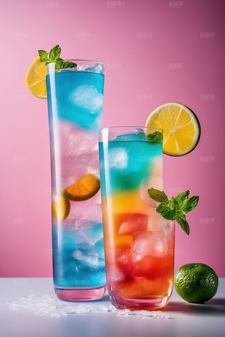 果汁美食冰爽摄影图