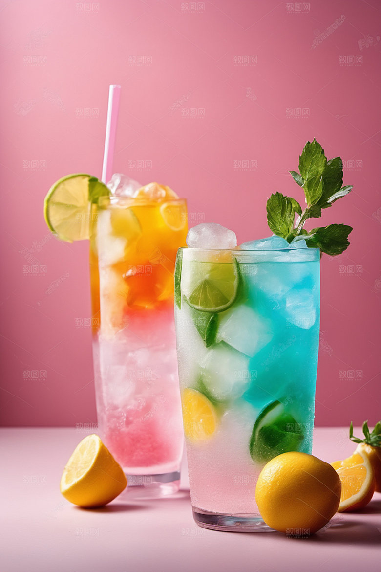 果汁夏天缤纷摄影图