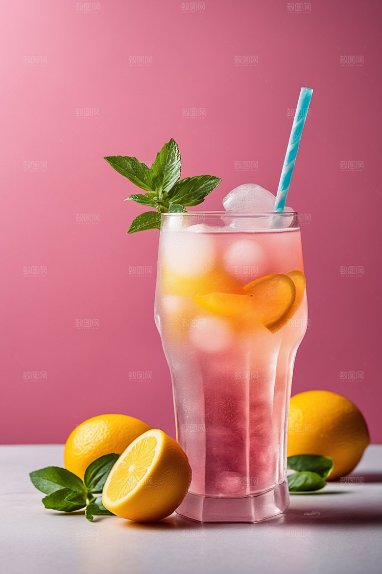 果汁美食冰爽摄影图