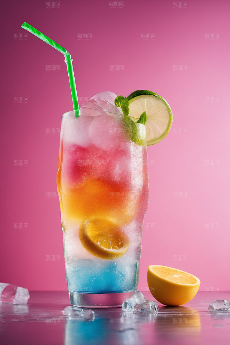 果汁茶饮夏日摄影图