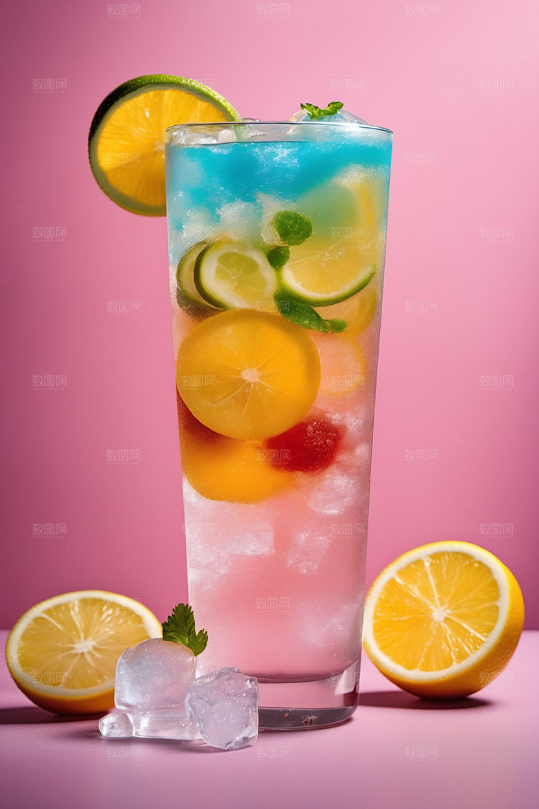 果汁饮料夏日摄影图