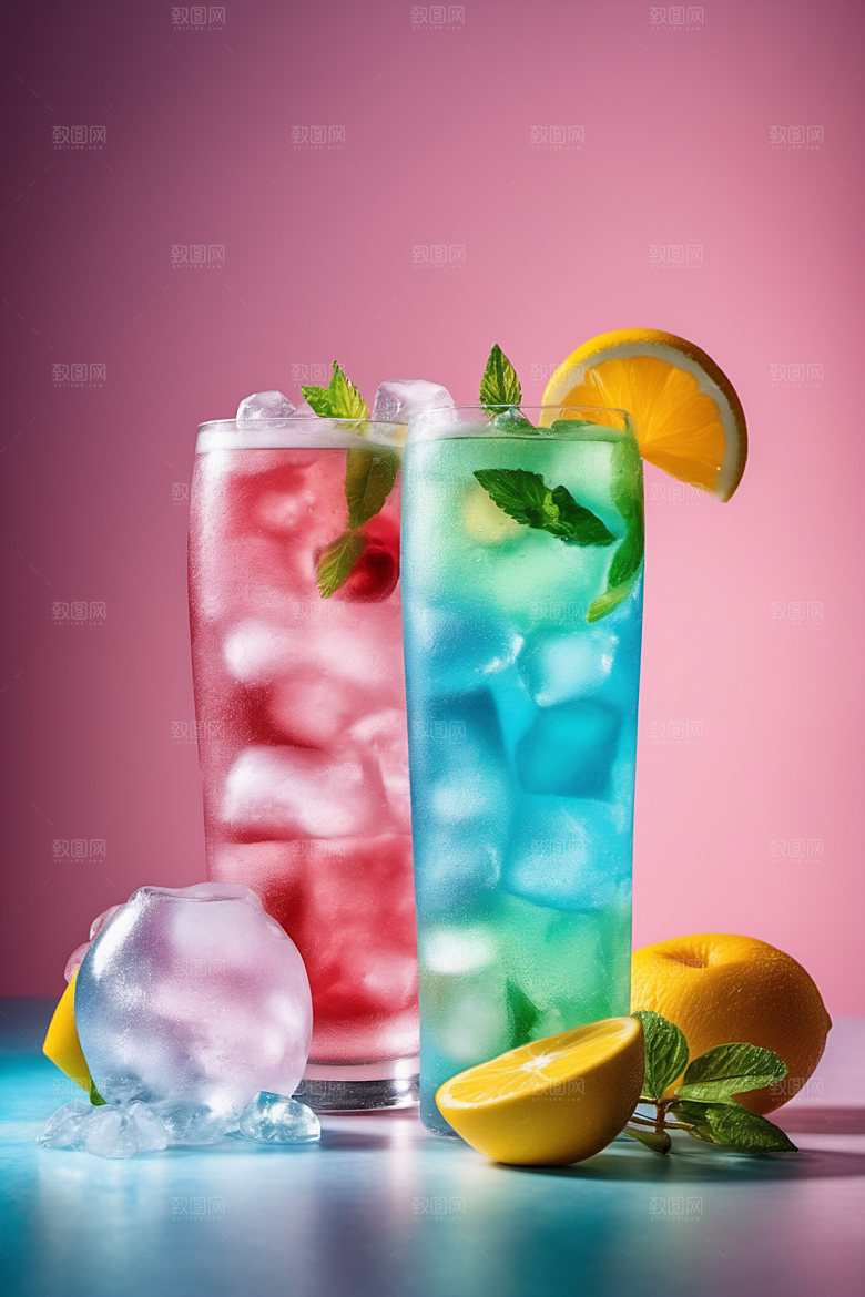 果汁美食冰爽摄影图