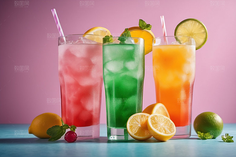 果汁冰爽夏天摄影图