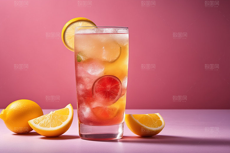 果汁夏天冰爽摄影图