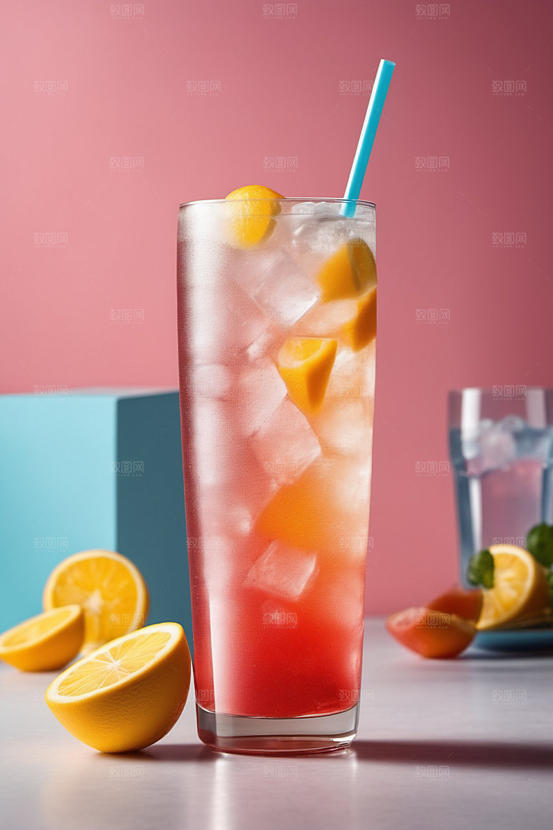 果汁果饮创意摄影图
