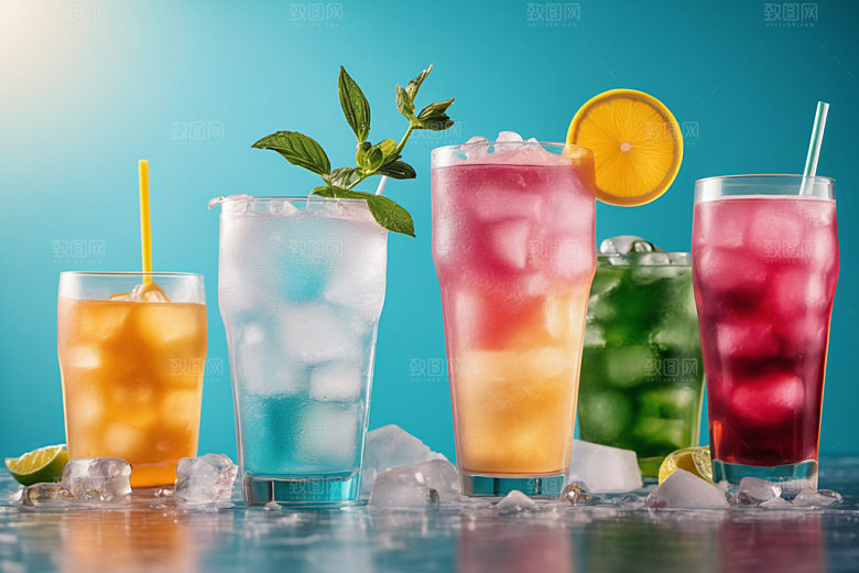 果汁茶饮美食摄影图