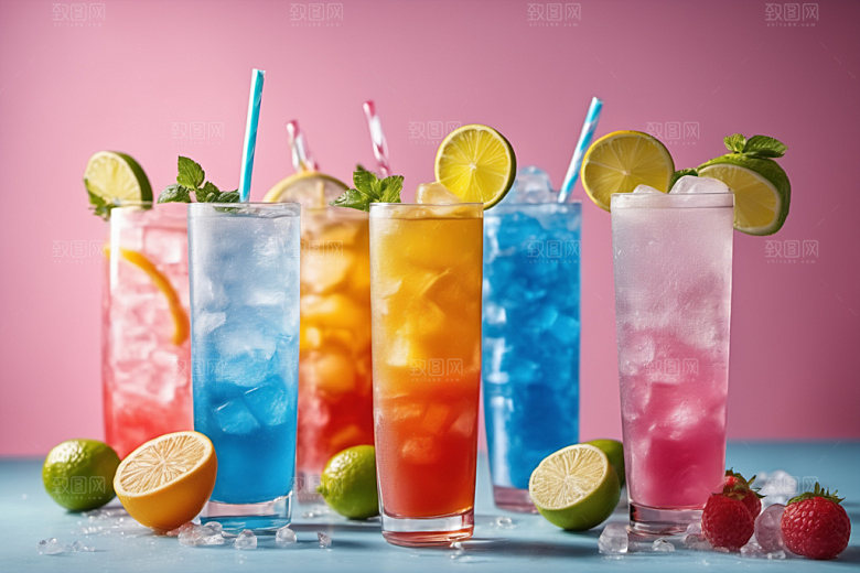 果汁果饮夏日摄影图