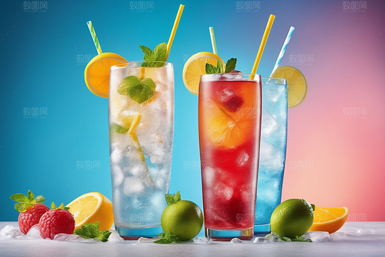 果汁果饮夏天摄影图