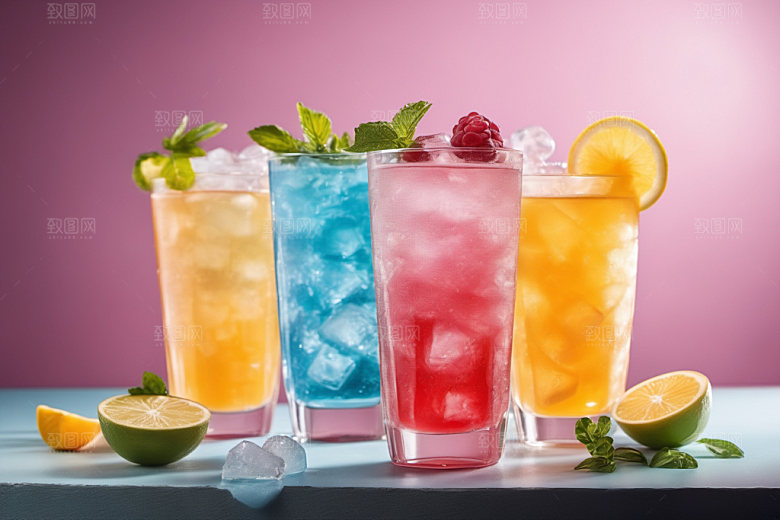 果汁创意茶饮摄影图