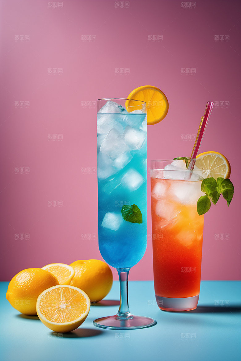 果汁创意果饮摄影图
