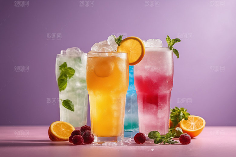 果汁夏天缤纷摄影图