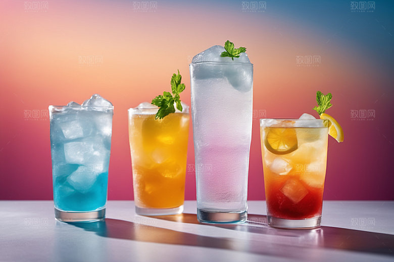 果汁夏天缤纷摄影图
