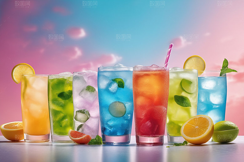 果汁果饮夏天摄影图