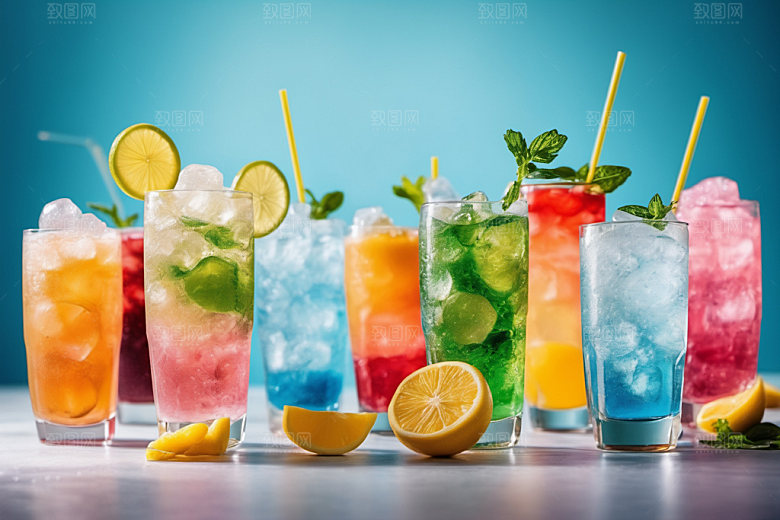 果汁缤纷创意摄影图
