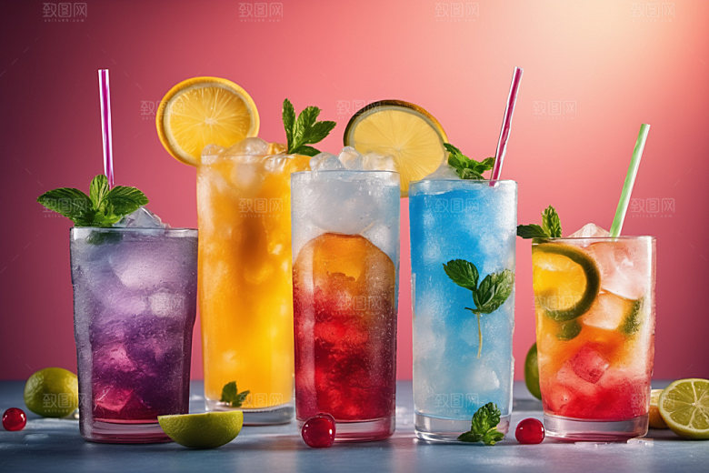 果汁美食冰爽摄影图