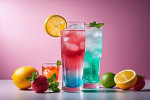 果汁饮品创意摄影图