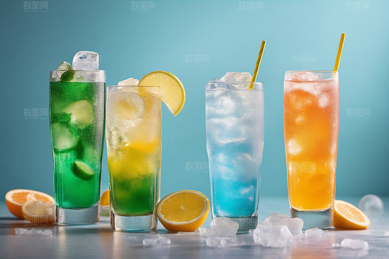 果汁美食冰爽摄影图