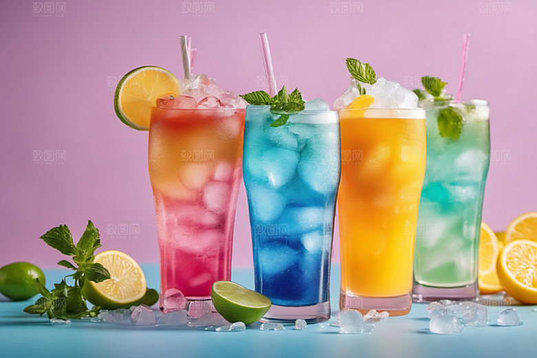 果汁饮料创意摄影图