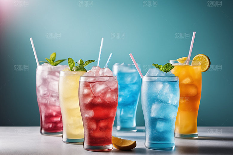 果汁茶饮创意摄影图