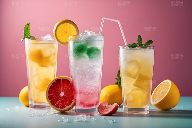 果汁饮料夏日摄影图
