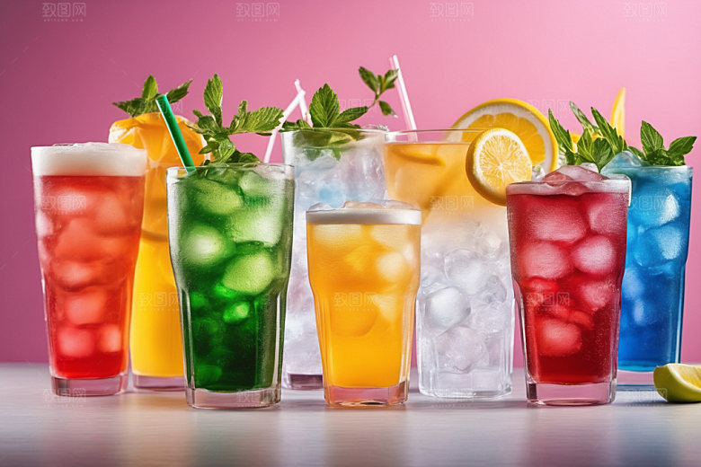 果汁夏日果饮摄影图