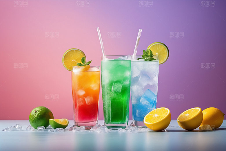 果汁茶饮饮品摄影图
