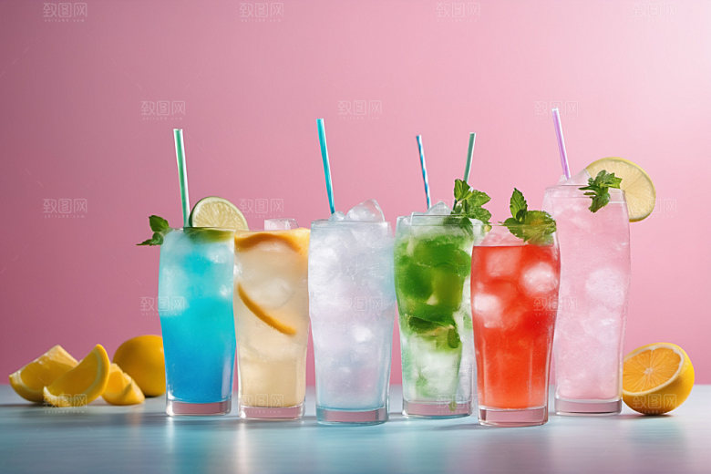 果汁饮料夏日摄影图