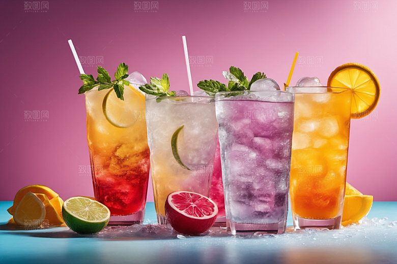 果汁夏日美食摄影图