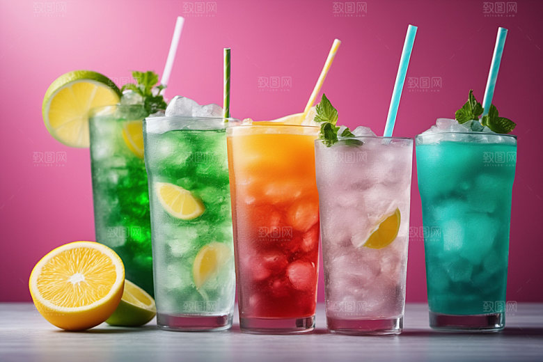 果汁创意果饮摄影图
