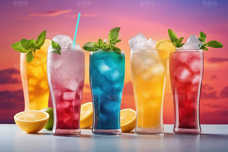 果汁夏天创意摄影图