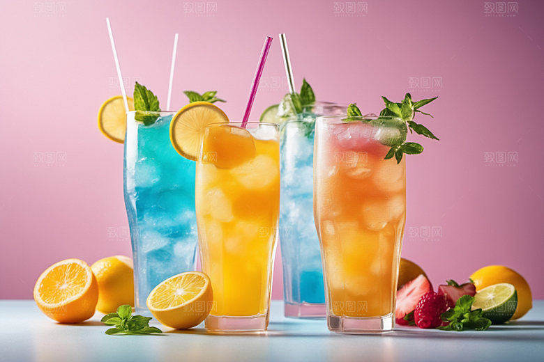 果汁夏日美食摄影图