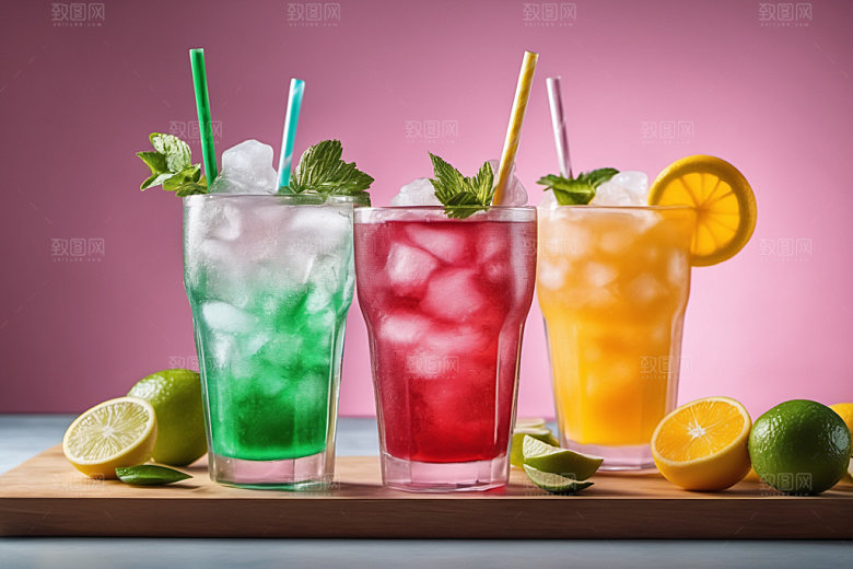 果汁夏日美食摄影图